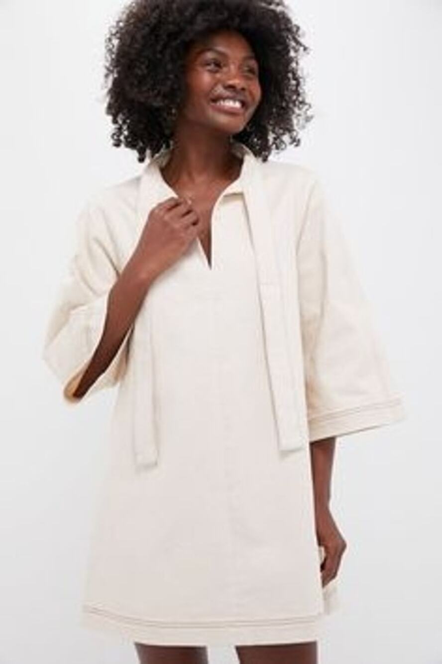 POMANDER PLACE Stone Twill Dress Size S NWT